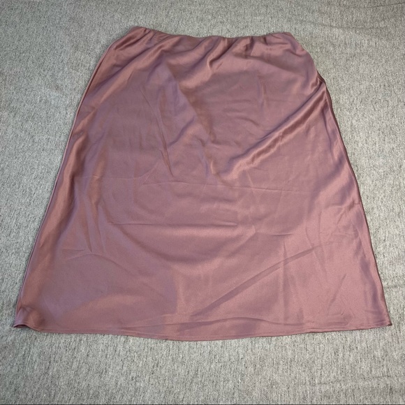 NWOT A New Day Mauve Purple Satin Midi Skirt Women’s Size XXL - Picture 6 of 7